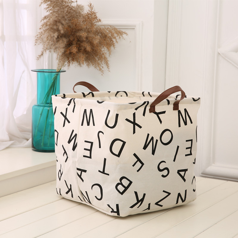 Túi giỏ đựng đồ Cotton Linen cỡ nhỏ 32x32x32 cm