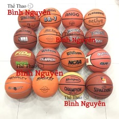 Bóng rổ số 7 Wilson, Spalding màu cam,nâu đất Tặng kim bơm, lưới đựng