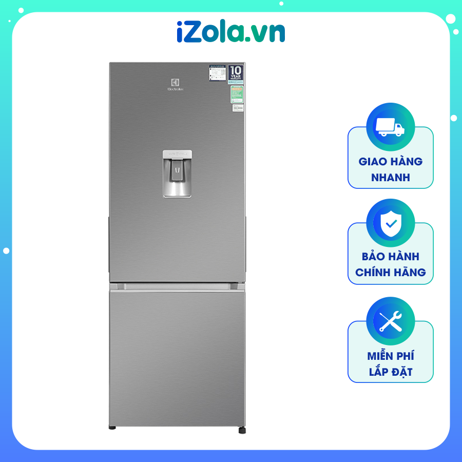 [Giao tại HCM] Tủ lạnh Electrolux Inverter 308 Lít EBB3442K-A – Lấy nước bên ngoài – Ngăn rau củ quả khép kín & lớn – Hệ thống làm lạnh EvenTemp