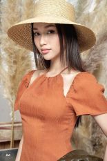 Áo Cổ Yếm Buộc Dây, Tay Bồng, Cutout JM Dress Design A15525