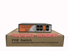 Switch POE tiêu chuẩn 4 cổng POE + 2 cổng Lan uplink tốc độ 10/100Mp