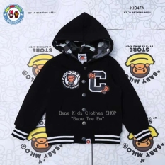 BAPE TRẺ EM – Áo khoác Bape Kids Chocoolate Baby Milo đen