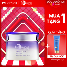 [TẶNG SỮA RỬA MẶT TRỊ GIÁ 160K] Mặt nạ ngủ dưỡng da Bio-Bounce Collagen Night Mask Bio-essence 50g