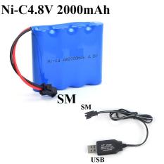 Pin sạc 4.8v 2000mAH dùng cho xe đồ chơi điều khiển có cổng nối SM