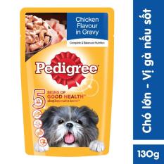 Thức ăn chó Pedigree vị gà nấu sốt 130g