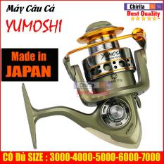 Máy câu cá Yumoshi LC 12 bạc đ ạn ĐỦ SIZE 3000, 4000, 5000, 6000, 7000 (Shop Có Bán Đủ Loại Dây Cước Câu Cá) – Chirita Shop