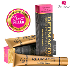 Kem nền DERMACOL MAKE-UP COVER che KHUYẾT ĐIỂM, che HÌNH XĂM, MỤN, NÁM, TÀN NHANG…,chất kem đặc độ che phủ cao, không gây kích ứng da, 15 tone màu, Hàng nhập khẩu chính hãng CH Séc