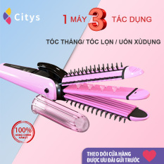 【Tặng kẹp tóc】Máy duỗi tóc Máy bấm tóc Máy uốn tóc PRITECH 3 trong 1 máy uốn xù khô ướt 3 chức năng cao cấp: duỗi uốn bấm tạo kiểu tóc 3 chức năng trong 1