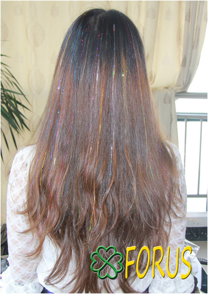 Tóc kim tuyến, line kim tuyến, phụ kiện tóc giả 1 túi/ 150 sợi