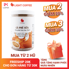 Cà phê sữa hòa tan 3in1 Light Coffee đậm vị, thơm ngon , đặc biệt chỉ kết hợp đúng 3 thành phần cà phê, đường, sữa , không hóa chất, không hương liệu – hũ 500g