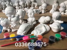 BỘ TÔ TƯỢNG GỒM 10 TƯỢNG – KÈM MÀU, CỌ