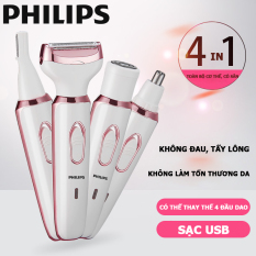 Philips Máy tỉa lông đa năng – Dụng cụ tỉa lông – Máy Tẩy Lông Cơ Thể Bằng Điện, Máy cạo làm sạch lông kiêm máy tỉa chân mày, nách, mặt, mũi, chân, tay,Đảm bảo chất lượng trong một năm