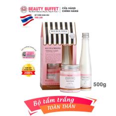 Bộ ủ trắng da gồm tẩy tế bào chết và sữa non ủ trắng toàn thân Scentio Double Milk Triple White