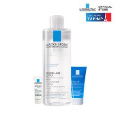 Bộ nước tẩy trang và làm sạch cho da nhạy cảm La Roche Posay Effaclar Micellar Water 400ml