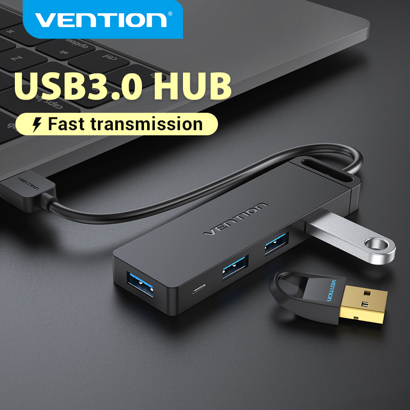 Vention cổng chia USB 3.0 5 Cổng Tốc Độ Cao Micro USB Cho PC ổ chia cổng USB HUB 4...