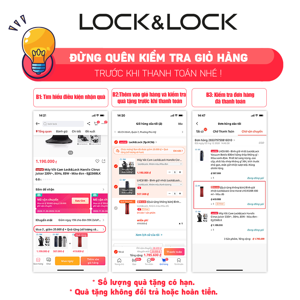 Bình giữ nhiệt Lock&Lock Energetic One Touch - 550ML - LHC3249