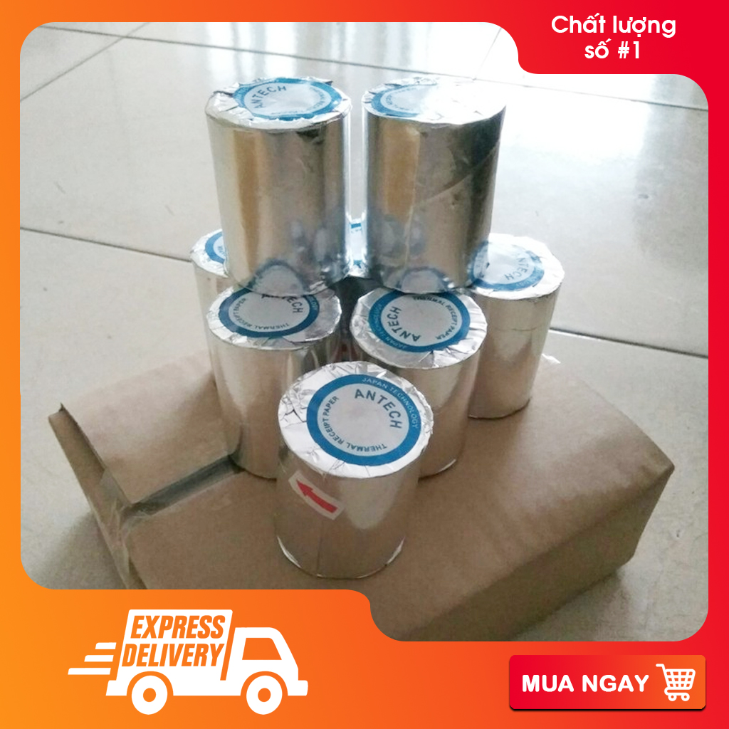 Giấy in nhiệt K57, Giấy in hoá đơn K57x38mm (Dùng cho máy Pos, Taxi, ATM)