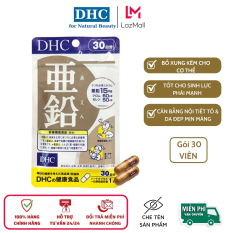 Combo 2 gói viên uống bổ sung kẽm DHC ZinC Nhật Bản, giúp tăng cường sinh lực phải mạnh, cải thiện nội tiết tố cho phụ nữ, gói 30 viên