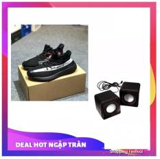 Giày thể thao nam siêu thoáng Sportmax SPM905626D OFF WHITE (Viền Trắng) + Tặng loa di động đầu cắm cổng Usb 3w