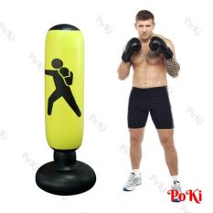 Bao tập đấm Boxing D27 BƠM HƠI 1.6m, bao tập võ PVC tự cân bằng cao cấp – POKI