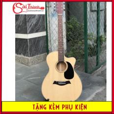 Đàn Guitar Acoustic Full gỗ nguyên miếng GV1200 + Khuyến mãi Bao da 3 lớp, phím gảy, giáo trình đêm hát căn bản, dây sơ cua