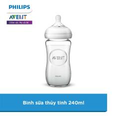 Bình sữa thủy tinh hiệu Philips Avent 240ml (SCF673/13)