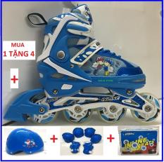 Combo Giày trượt patin Phát Sáng INLINE: Giầy + Mũ + Bộ Bảo Vệ Chân Tay + Hộp, Giá Siêu Rẻ