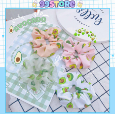 Cột Tóc Vải Scrunchies – Dây Buộc Tóc Scrunchies ( Quả Bơ )