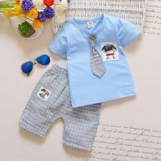 (Sale Sốc) Bộ Cà Vạt Kẻ Caro Cho Bé Trai 8-18Kg