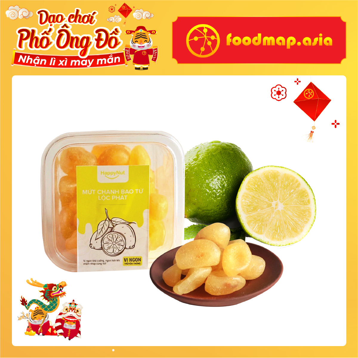 Mứt Chanh Bao Tử Lộc Phát - Happy Nut