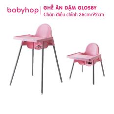 Ghế Ăn Dặm Glosby Babyhop 2 nấc Chân Điều Chỉnh,ăn dặm kiểu nhật và BLW, cho bé từ 6 tháng, được làm từ nhựa nguyên sinh an toàn cho sức khỏe của bé – Ghế ăn dặm