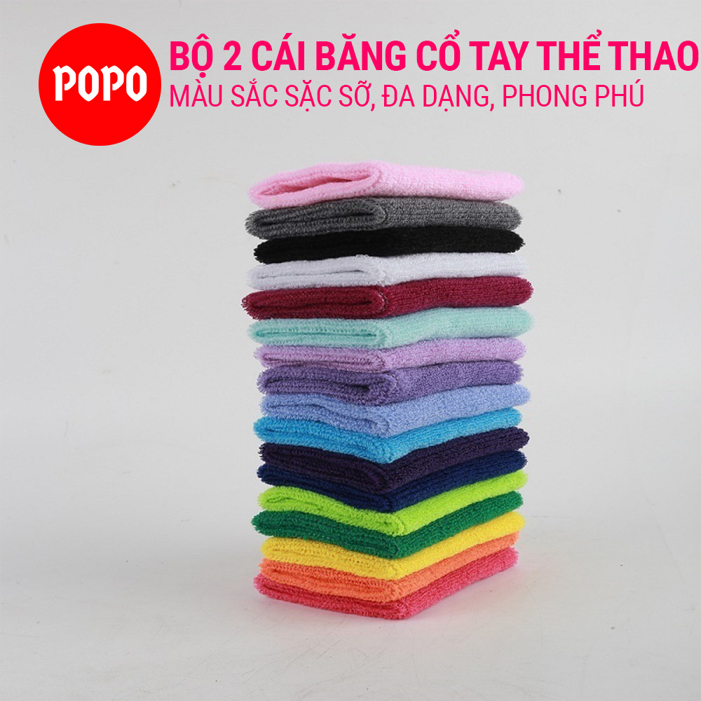 Băng cổ tay thể thao hiện đại cho nam(nữ) POPO (bộ 2 cái) thoáng khí thấm mồ hôi, mềm mại,...