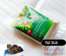 Miễn phí HCM >129k – Hanpet Cat Sand 5Lít CÁT VỆ SINH CHO MÈO Xuất xứ hàn quốc (bao bì mới) cát vệ sinh mèo / cát mèo / cát cho mèo / for cats-HP10387TC