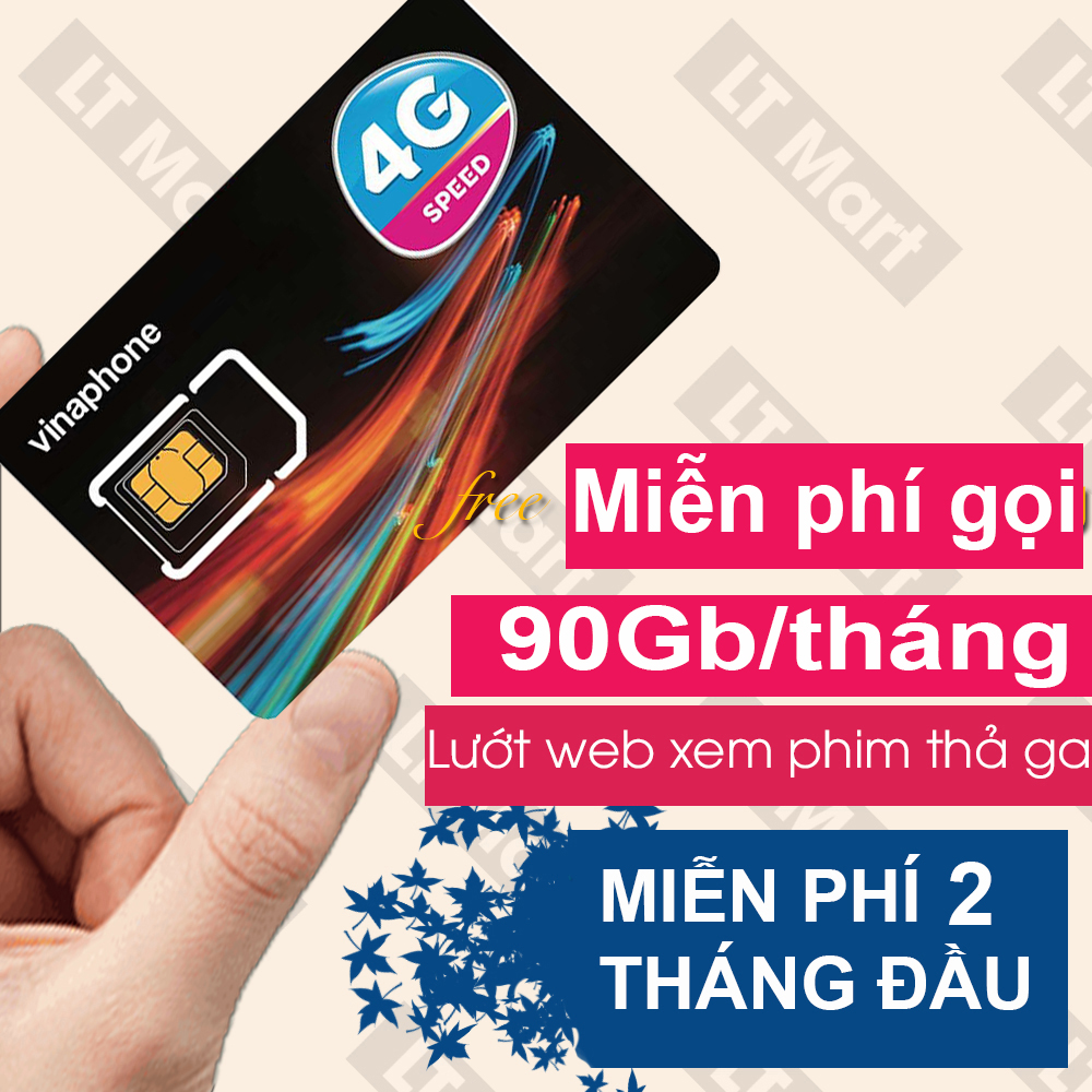 Sim 4G Vinaphone trọn gói Tặng 90Gb/tháng 150GB/Tháng Miễn Phí ZALO.youtobe,Tiktok