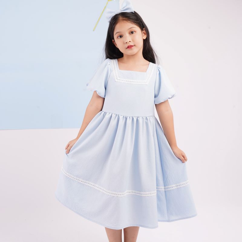 Đầm cho bé gái mặc mùa hè Econice. Size váy trẻ em 5-12 tuổi