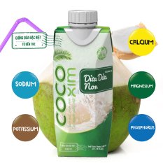 Nước dừa tươi đóng hộp từ 100- dừa dứa non nguyên chất – Thương hiệu COCOXIM 330ml – TTGT89