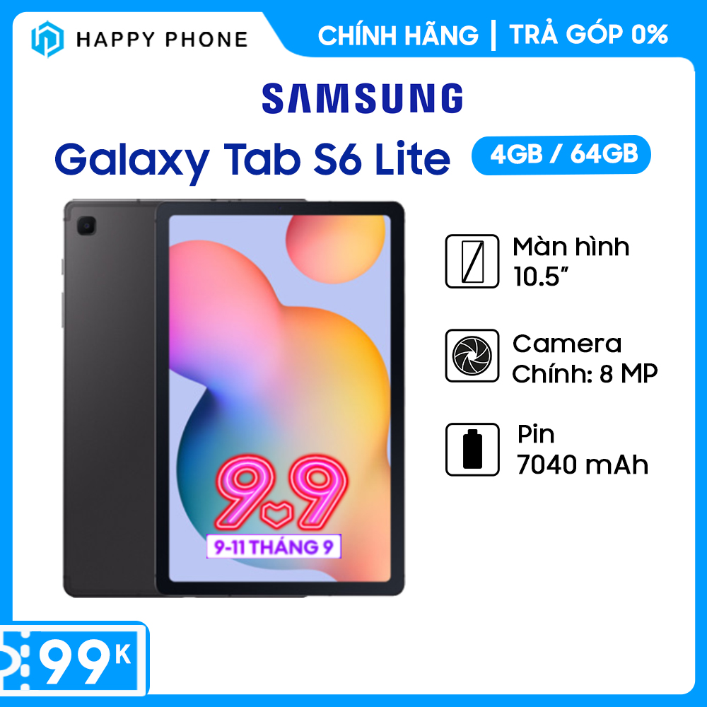 Máy Tính Bảng Samsung Galaxy Tab S6 Lite (4GB/64GB) - Chính Hãng, Mới 100%, Nguyên Seal
