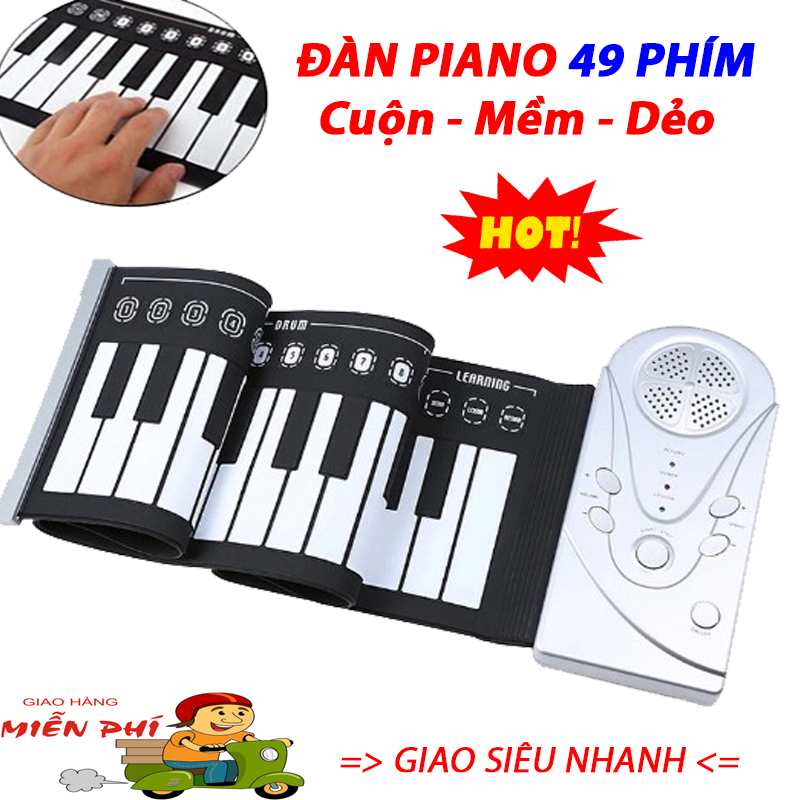 [FreeShip] Đàn Piano KONIX 49 Phím Cuộn Mềm Dẻo Flexible MD88P - Chống Nước Cao - Sở Hữu Mạch Điện...