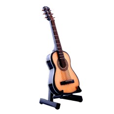 1:12 Đàn Guitar Gỗ Mini Âm Nhạc Âm Nhạc Nhà Búp Bê Trang Trí Tốt Nhất Tặng Ốp Lưng Mới-quốc tế