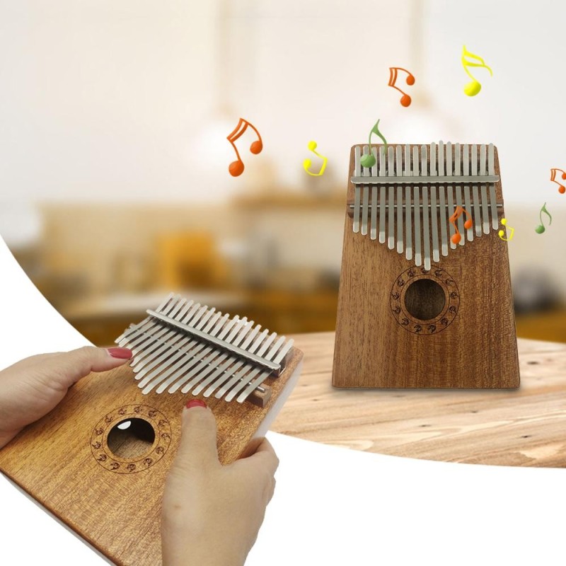 17 Key Mbira Kalimba Thumb Piano Solid Finger Piano Mahogany Body - intl
