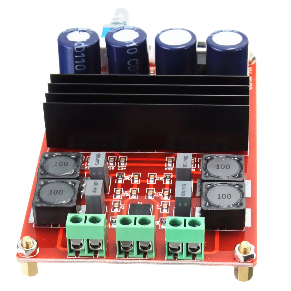 2*100W 12V-24V Dual 2 Channel Digital Audio Amplifier Board TPA3116 for Arduino - intl