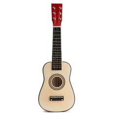 23 “đỏ Gỗ Người Mới Bắt Đầu Tập Luyện Đàn Guitar w/6 Dây Dành Cho Trẻ Em Kids-quốc tế