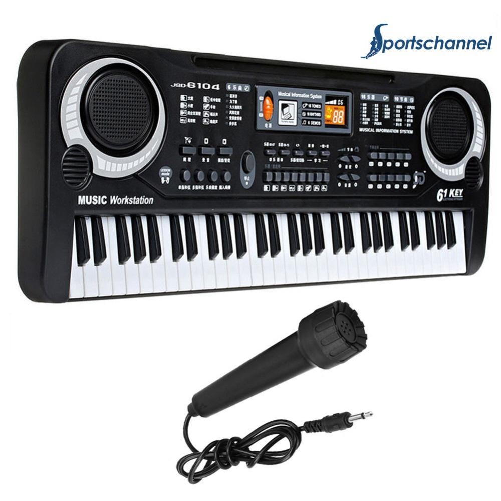 61 Keys Electronic Piano Keyboard with Microphone Educational Toy Kids Gift - intl