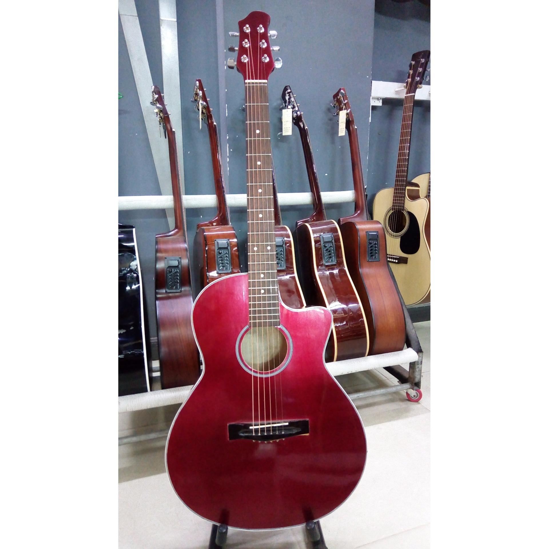 Acoustic guitar DVE85 đỏ mận + Tặng bao da, phụ kiện