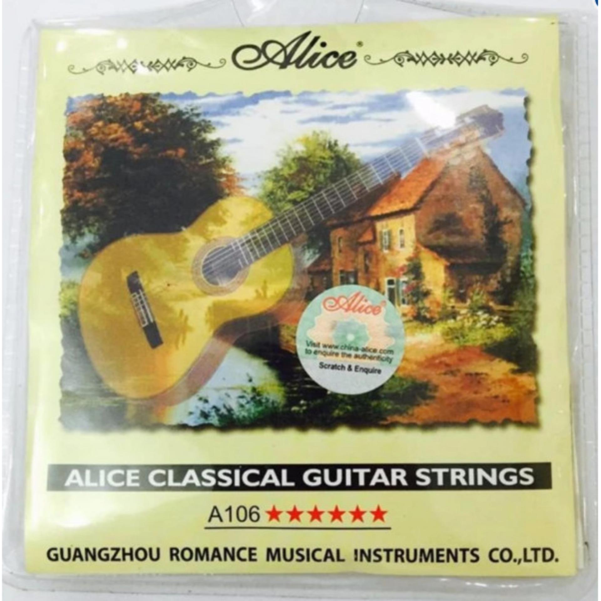 Bộ 6 dây đàn ghi-ta Classic-Alice A106