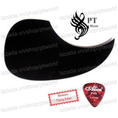 Bộ Miếng dán đàn Guitar cao cấp chống trầy xước bảo vệ đàn hình giọt nước đen + Pick Alice