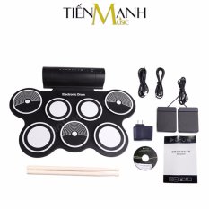 Bộ Trống điện tử Konix Portable Digital Drum MD759 (Hỗ trợ kết nối máy tính) gồm Trống, Nguồn, 2 Pedal, 2 dùi trống và dây kết nối đi kèm