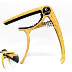 Capo kẹp đàn guitar vân gỗ vàng sáng