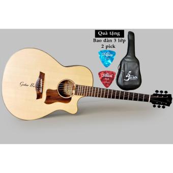 Đàn Guitar Acoustic Ba Đờn Taylor 350 ( màu gỗ) + Bao đàn cao cấp 3 lớp  