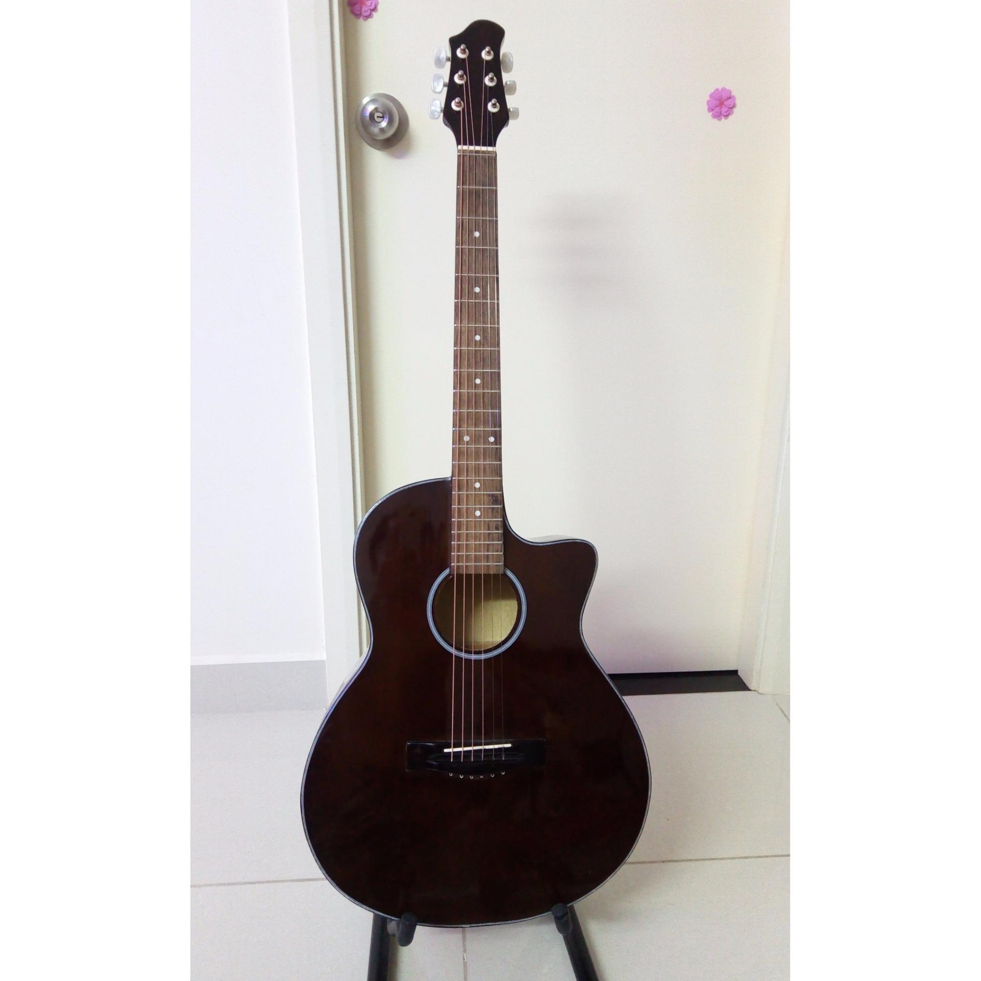 Đàn guitar Acoustic Việt Nam DVE70J (Nâu đen) + Tặng phụ kiện(Nâu)